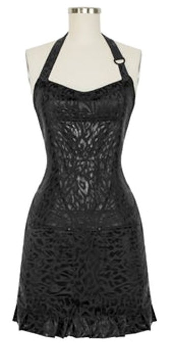 Icarus Black Metallic Leopard Print Stylist Apron With Tie Strings Stylist Apparel Icarus