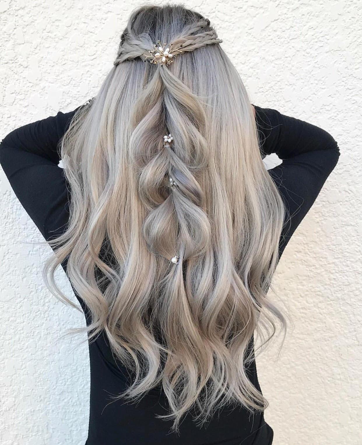 Ombres, Blondes And Balayage | Hair styles, Grey hair color, Grey ombre hair
