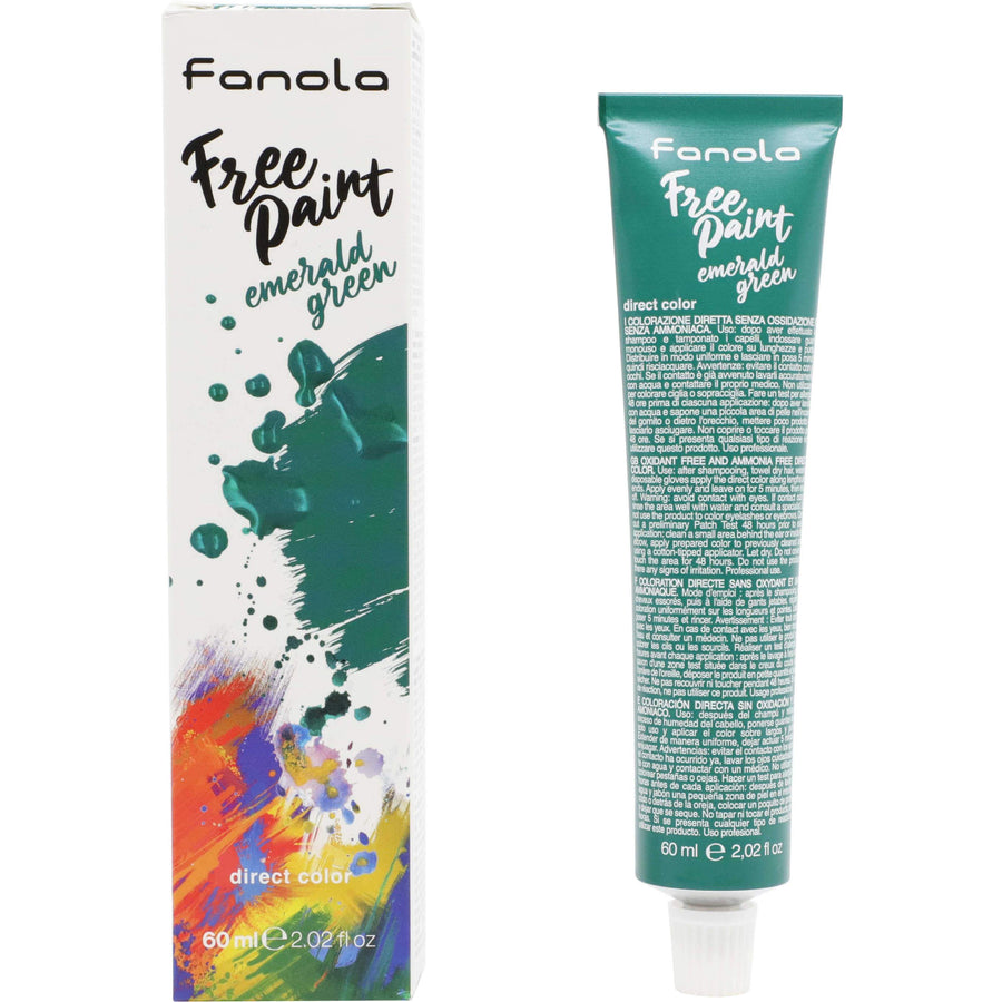 Fanola Free Paint Direct Colour, 60ml Permanent Hair Coloring Fanola Emerald Green 