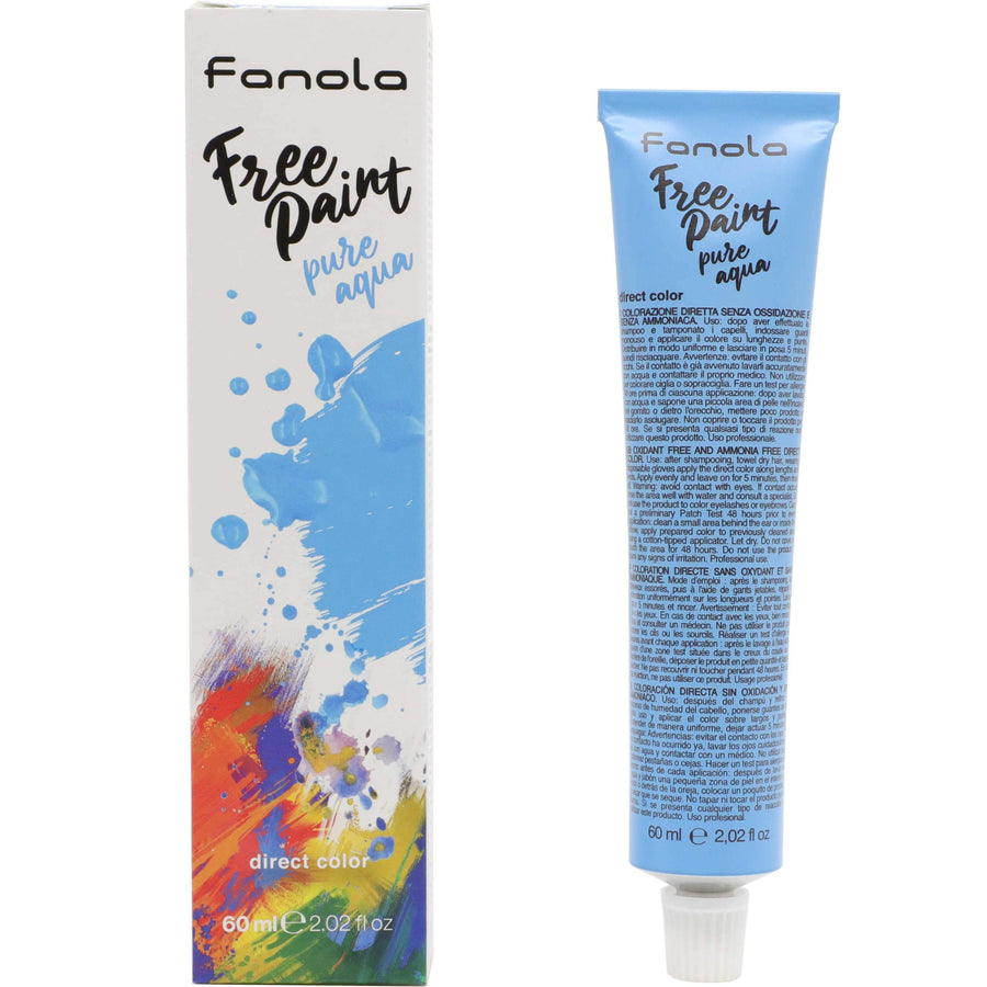Fanola Free Paint Direct Colour, 60ml Permanent Hair Coloring Fanola Pure Aqua 